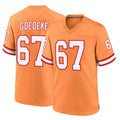 TB.Buccaneers #67 Luke Goedeke Player Orange Throwback Home Game Ldoa Stitched Jerseys