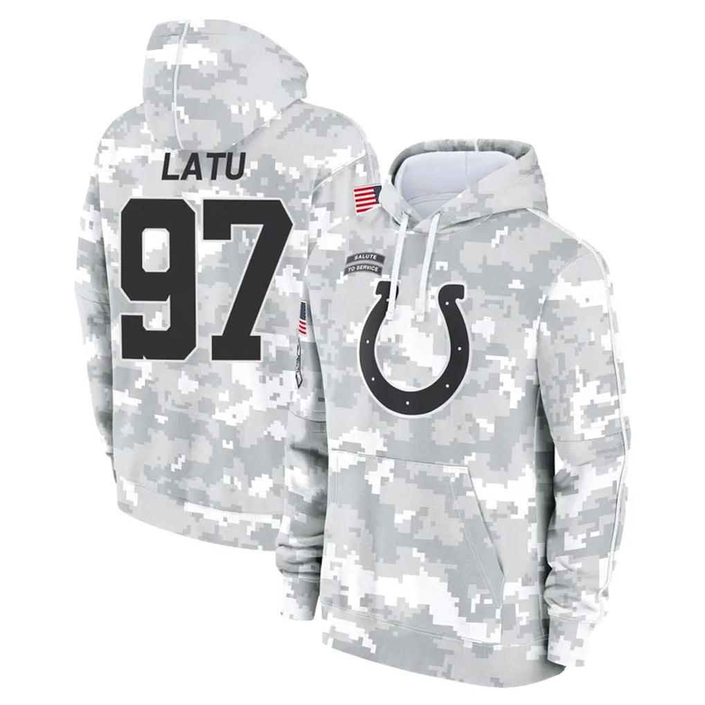 IN.Colts #97 Laiatu Latu Player Arctic Camo Salute to Service Hoodies Limited Game Ldoa Stitched Jerseys