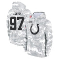 IN.Colts #97 Laiatu Latu Player Arctic Camo Salute to Service Hoodies Limited Game Ldoa Stitched Jerseys