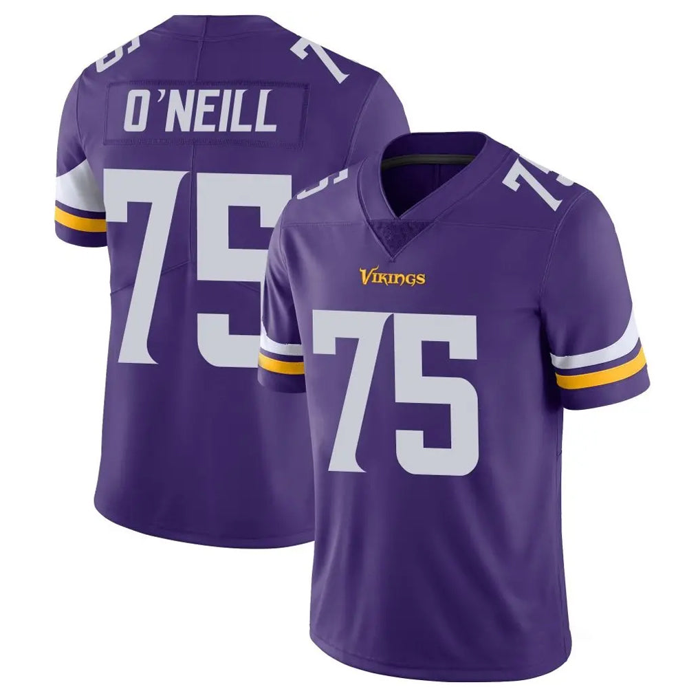 M.Vikings #75 Brian O'Neill Player Purple Limited Vapor Untouchable Home Game Ldoa Stitched Jerseys