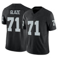 LV.Raiders #71 DJ Glaze Player Black Limited Vapor F.U.S.E. Home Game Ldoa Stitched Jerseys