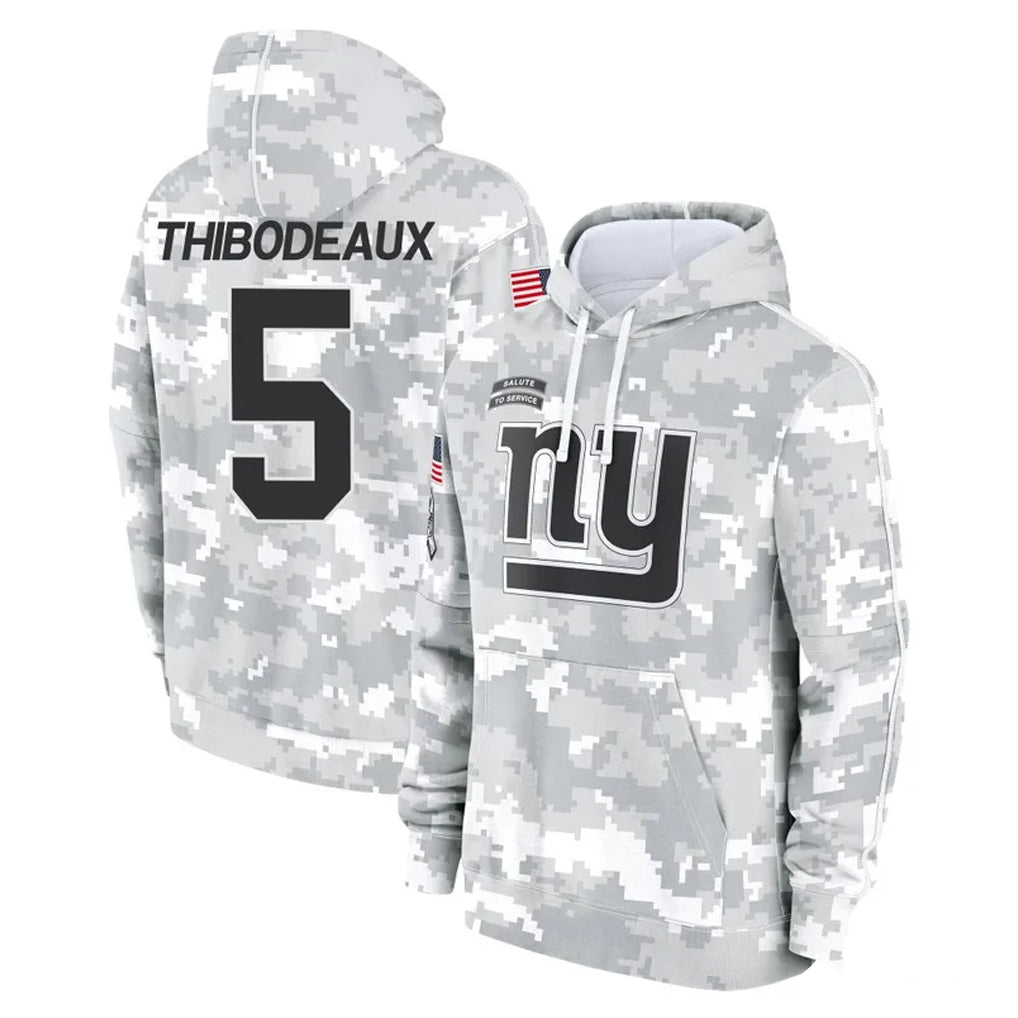 NY.Giants #5 Kayvon Thibodeaux Player Arctic Camo Salute to Service Pullover Hoodies Limited Game Ldoa Stitched Jerseys