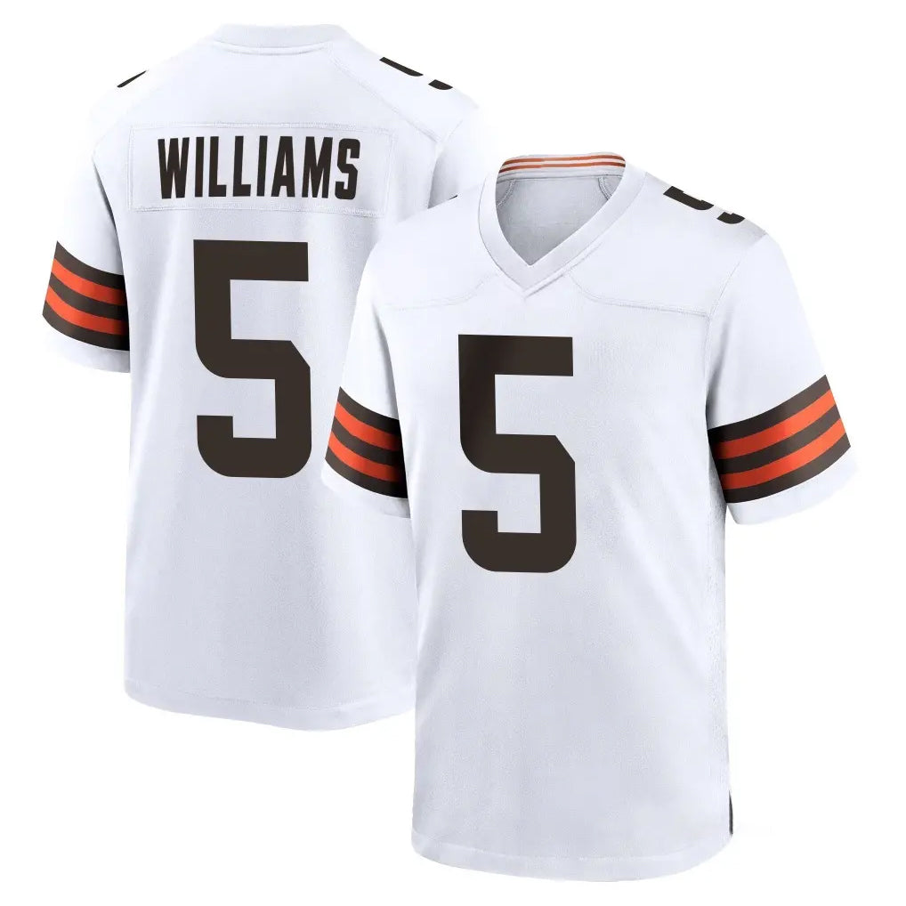 C.Browns #5 Quincy Williams Player White Home Game Ldoa Stitched Jerseys