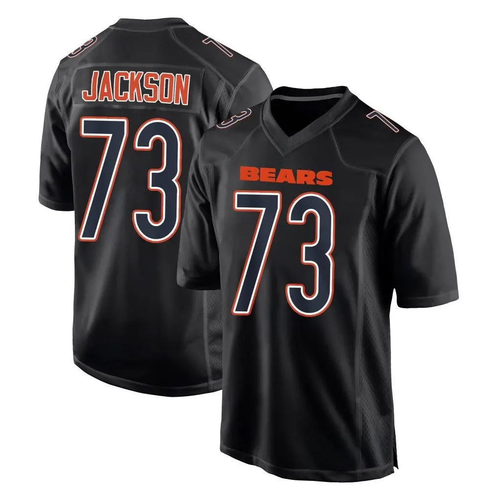 C.Bears #73 Jonah Jackson Player Carbon Black Fashion Game Ldoa Stitched Jerseys