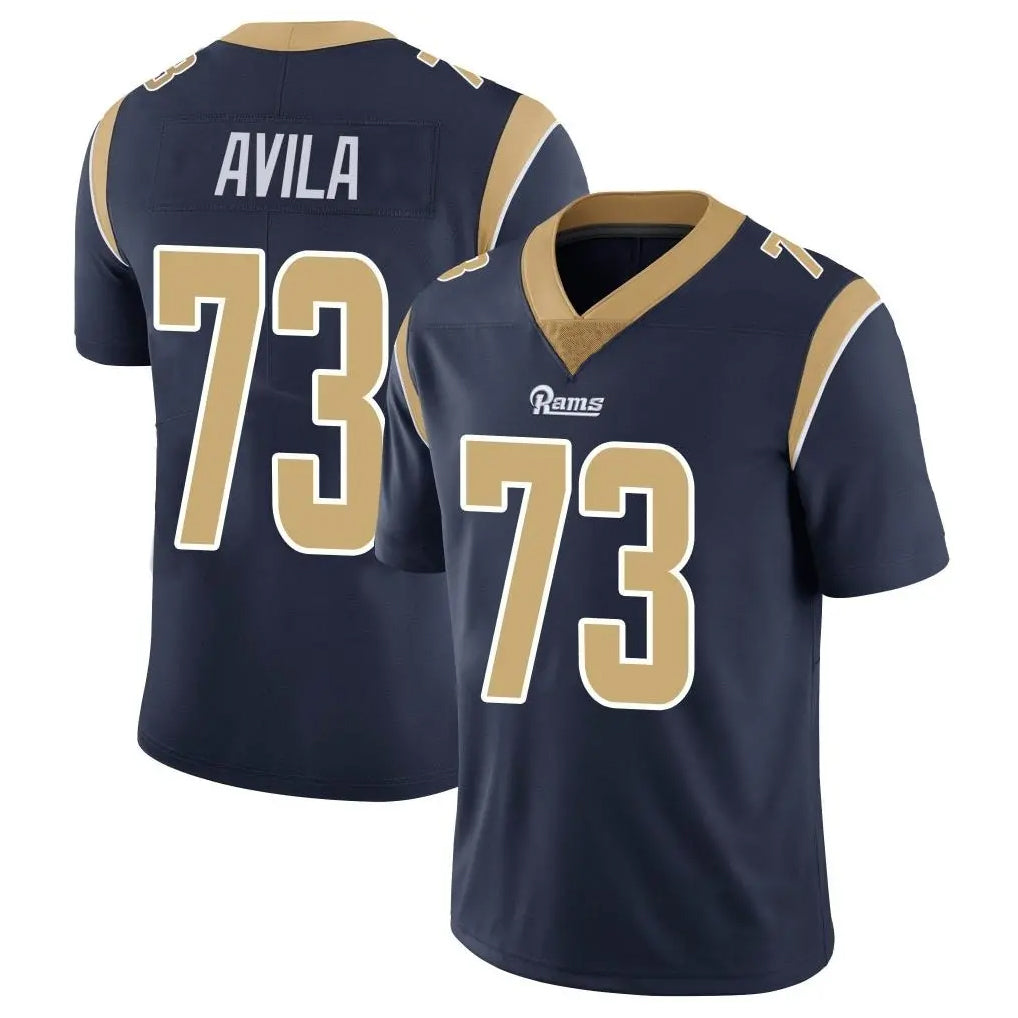 LA.Rams #73 Steve Avila Player Navy Limited Vapor Untouchable Home Game Ldoa Stitched Jerseys