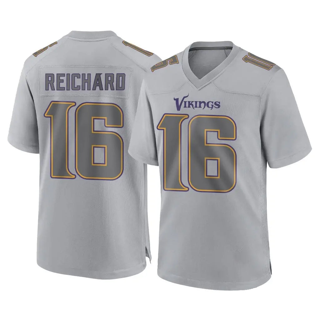 M.Vikings #16 Will Reichard Player Gray Atmosphere Fashion Home Game Ldoa Stitched Jerseys