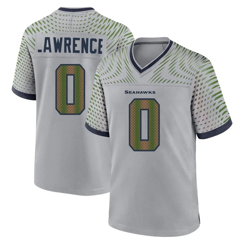 S.Seahawks #0 DeMarcus Lawrence Player Grey 2025 Rivalries Collection Home Game Ldoa Stitched Jerseys