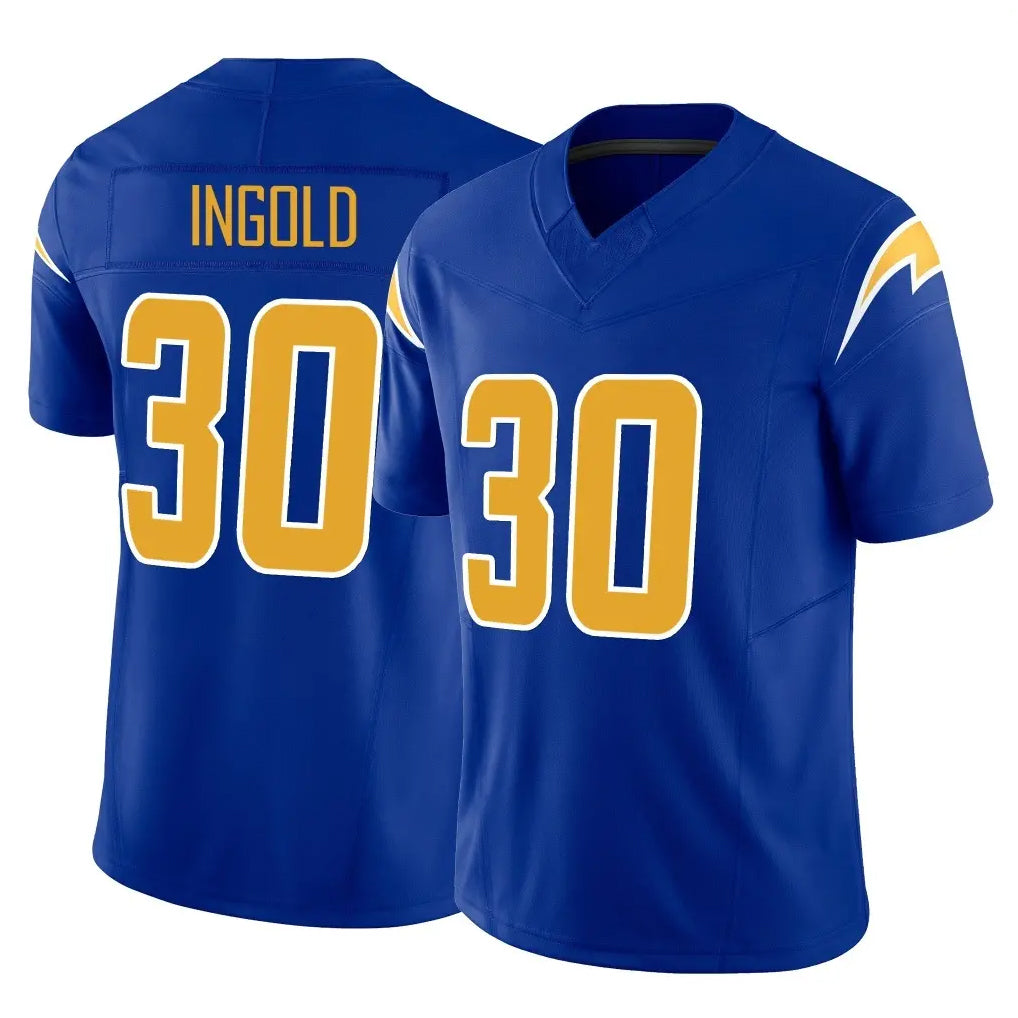 LA.Chargers #30 Alec Ingold Player Royal Limited Vapor F.U.S.E. Home Game Ldoa Stitched Jerseys