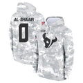 H.Texans #0 Azeez Al-Shaair Player Arctic Camo Salute to Service Hoodies Limited Game Ldoa Stitched Jerseys
