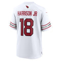 A.Cardinals #18 Marvin Harrison Jr. Player White Game Road Ldoa Stitched Jerseys