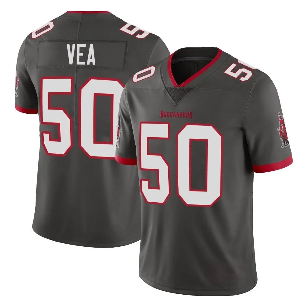 TB.Buccaneers #50 Vita Vea Player Pewter Limited Alternate Vapor Home Game Ldoa Stitched Jerseys