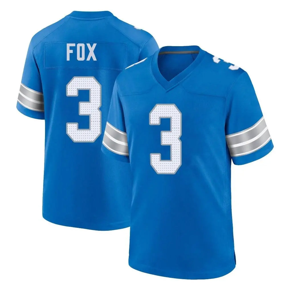 D.Lions #3 Jack Fox Player Blue Alternate Home Game Ldoa Stitched Jerseys