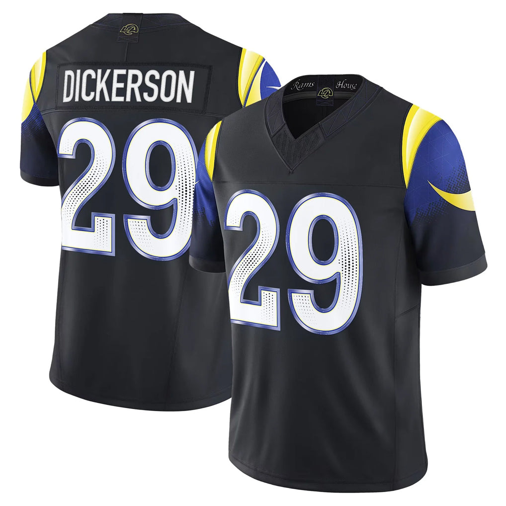 LA.Rams #29 Eric Dickerson Player Black Rivalries Vapor Limited Ldoa Stitched Jerseys