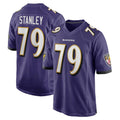 B.Ravens #79 Ronnie Stanley Player Purple Game Home Ldoa Stitched Jerseys