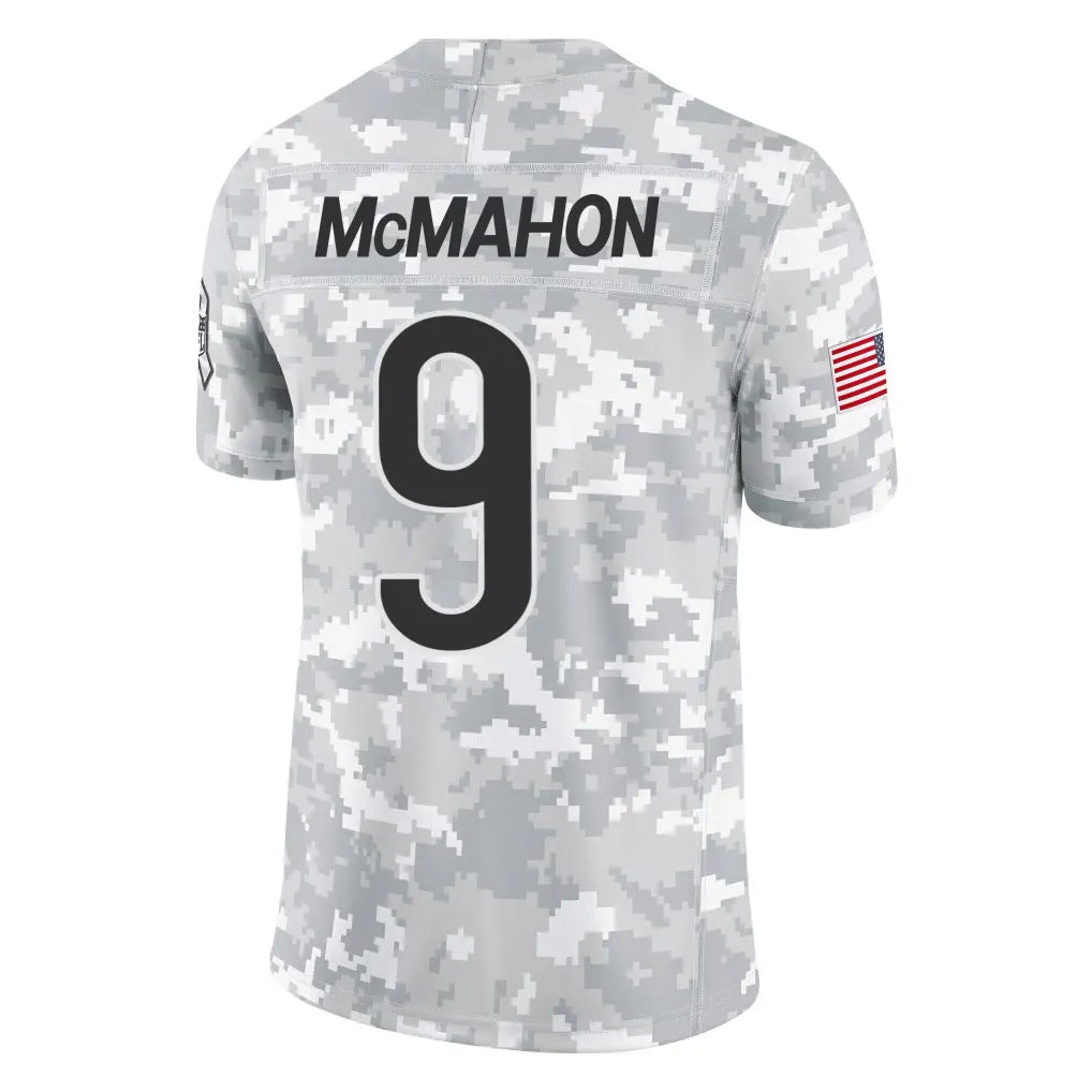 C.Bears #9 Jim McMahon Player Arctic Camo Salute to Service Limited Ldoa Stitched Jerseys