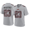 SF.49ers #23 Christian McCaffrey Player Gray Atmosphere Fashion Home Game Ldoa Stitched Jerseys