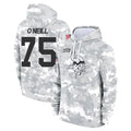 M.Vikings #75 Brian O'Neill Player Arctic Camo Salute to Service Pullover Hoodies Limited Game Ldoa Stitched Jerseys