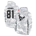 H.Texans #81 Jayden Higgins Player Arctic Camo Salute to Service Hoodies Limited Game Ldoa Stitched Jerseys