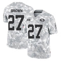 SF.49ers #27 Ji'Ayir Brown Player Arctic Camo Limited Salute To Service Home Game Ldoa Stitched Jerseys