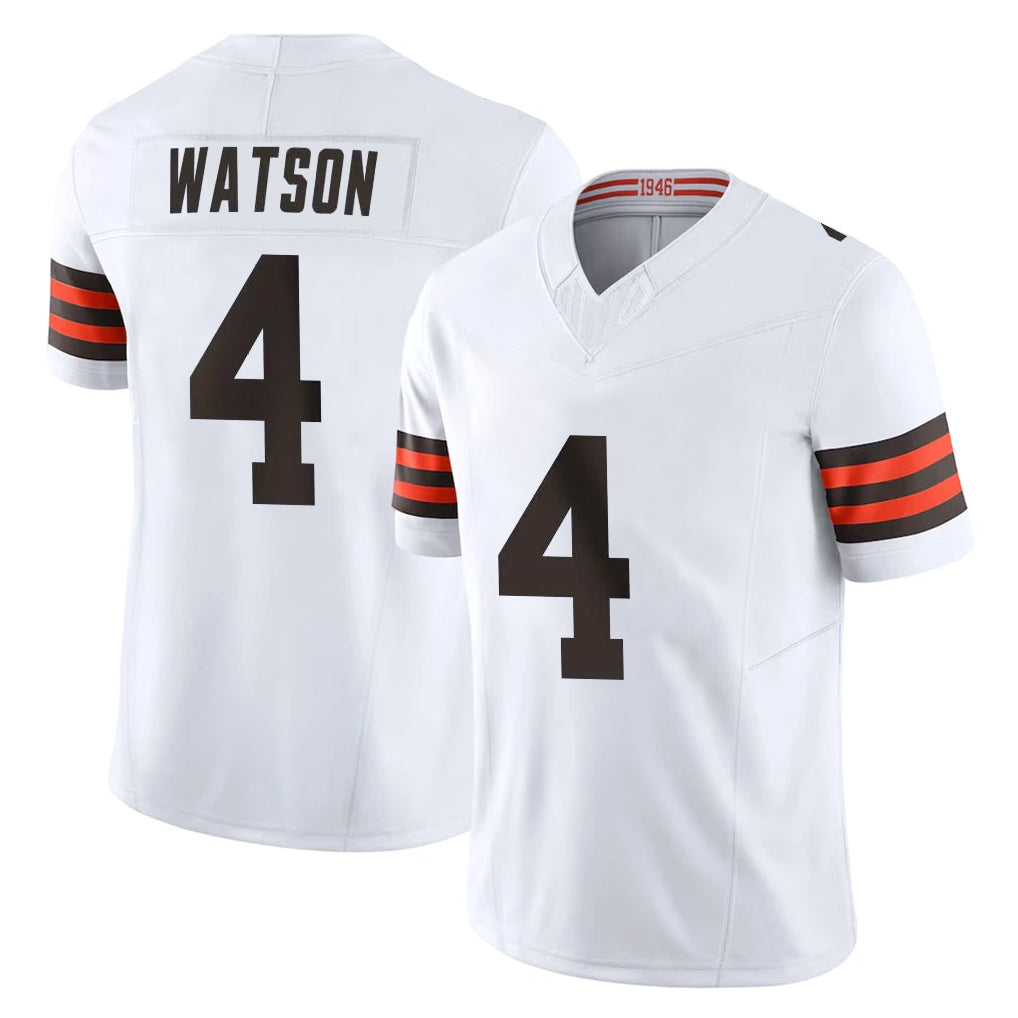 C.Browns #4 Deshaun Watson Player White Vapor F.U.S.E. Limited Home Game Ldoa Stitched Jerseys