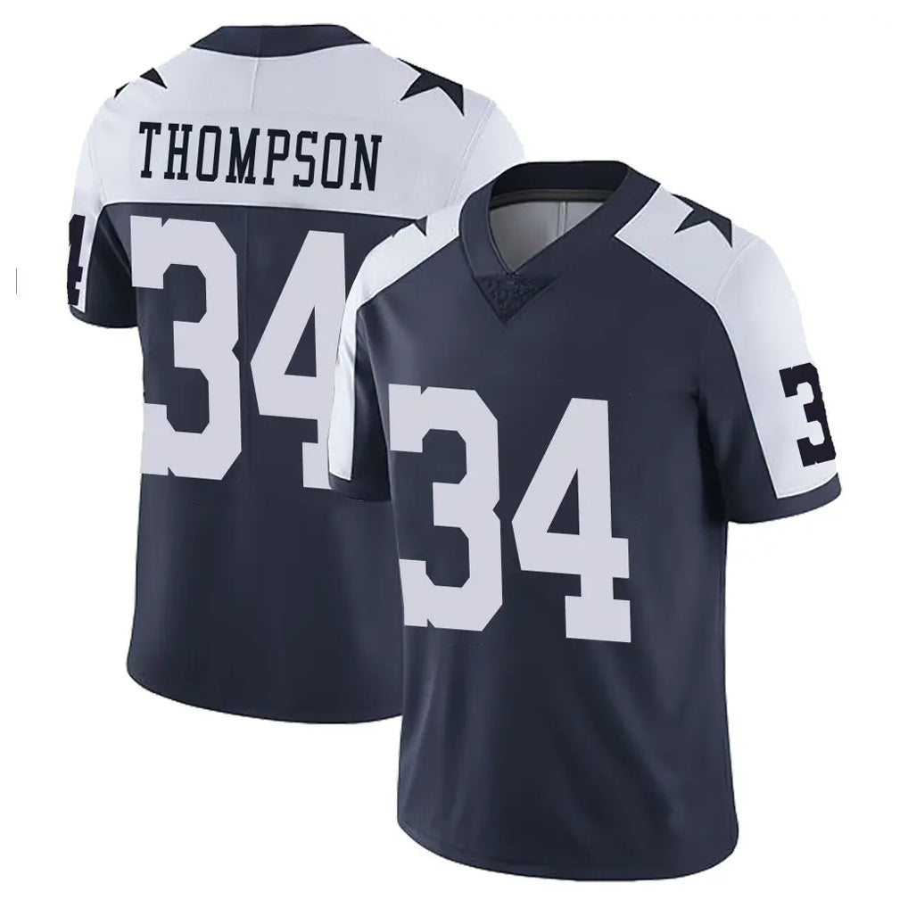 D.Cowboys #34 Jalen Thompson Player Navy-White Limited Alternate Vapor Untouchable Home Game Ldoa Stitched Jerseys