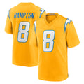 LA.Chargers #8 Omarion Hampton Player Gold Home Game Ldoa Stitched Jerseys
