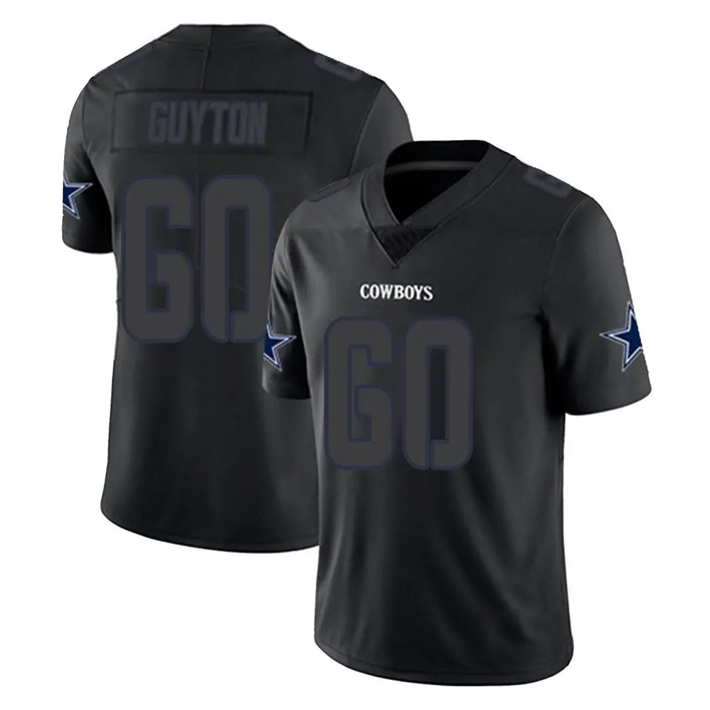 D.Cowboys #60 Tyler Guyton Player Black Impact Limited Home Game Kdoa Stitched Jerseys