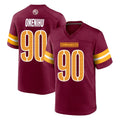 W.Commanders #90 Charles Omenihu Player Burgundy Home Game Ldoa Stitched Jerseys