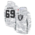 LV.Raiders #69 Adam Butler Player Arctic Camo Salute to Service Hoodies Limited Game Ldoa Stitched Jerseys