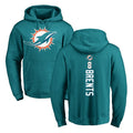 M.Dolphins #8 JuJu Brents Player Aqua LOGO Pullover Hoodies Limited Ldoa Stitched Jerseys