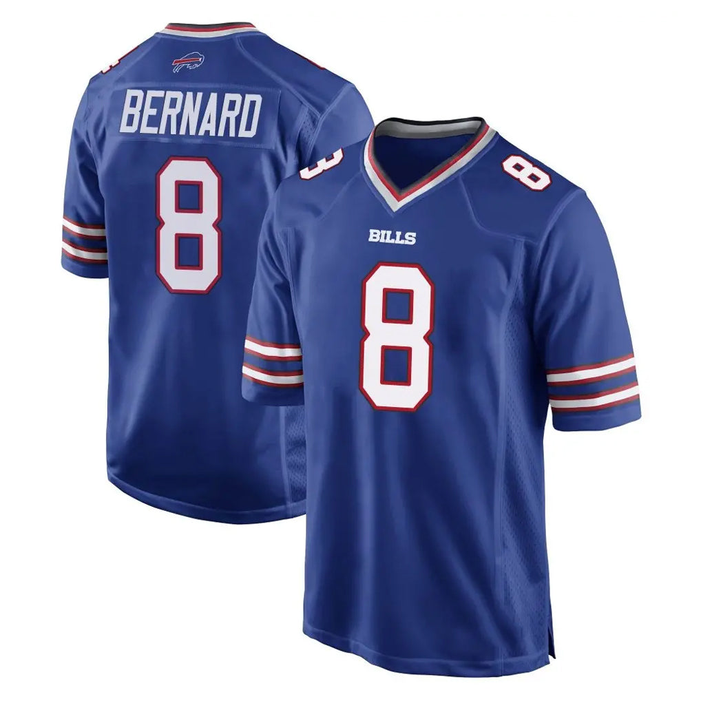 B.Bills #8 Terrel Bernard Player Royal Home Game Xdoa Stitched Jerseys