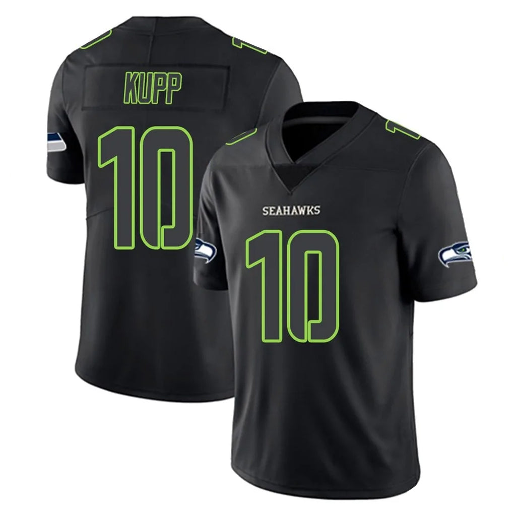 S.Seahawks #10 Cooper Kupp Player Black Impact Limited Home Game Ldoa Stitched Jerseys