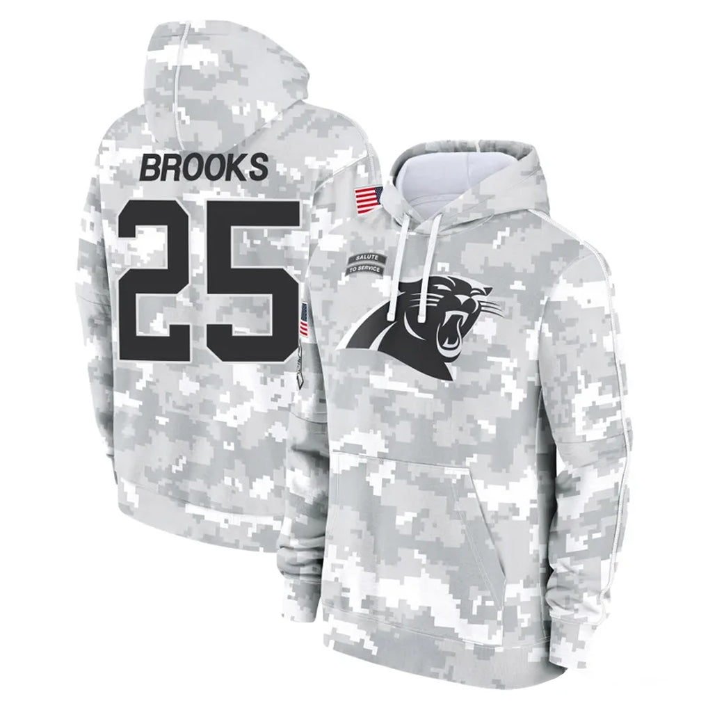 C.Panthers #25 Jonathon Brooks Player Arctic Camo Salute to Service Pullover Hoodies Limited Game Ldoa Stitched Jerseys