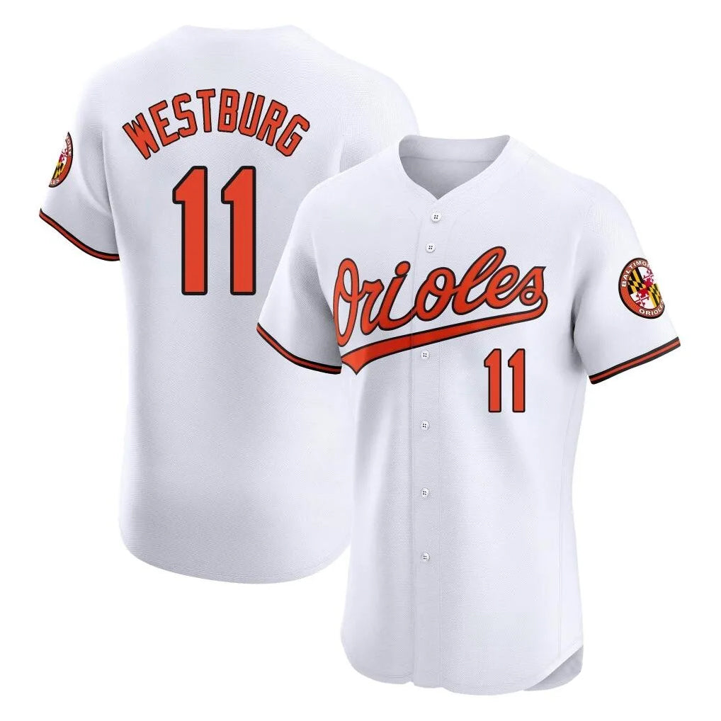 B.Orioles #11 Jordan Westburg Player White Limited Elite Home Game Ldoa Stitched Jerseys