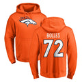 D.Broncos #72 Garett Bolles Player Orange Pullover Hoodie Limited Ldoa Stitched Jerseys