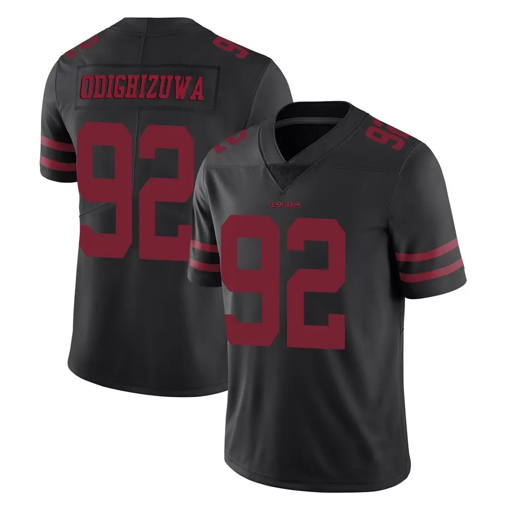 SF.49ers #92 Osa Odighizuwa Player Black Alternate Limited Vapor Untouchable Home Game Ldoa Stitched Jerseys