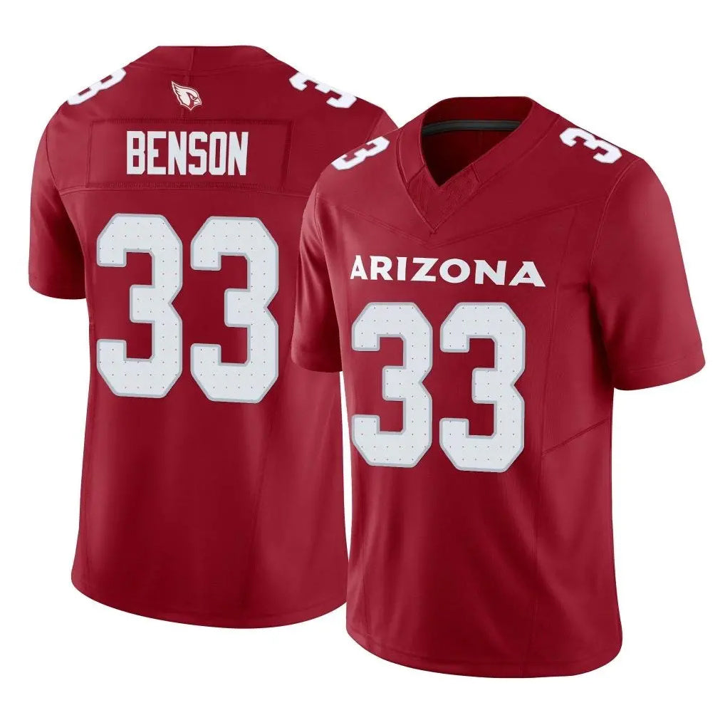 A.Cardinals #33 Trey Benson Player Cardinal Vapor F.U.S.E. Limited Home Game Ldoa Stitched Jerseys