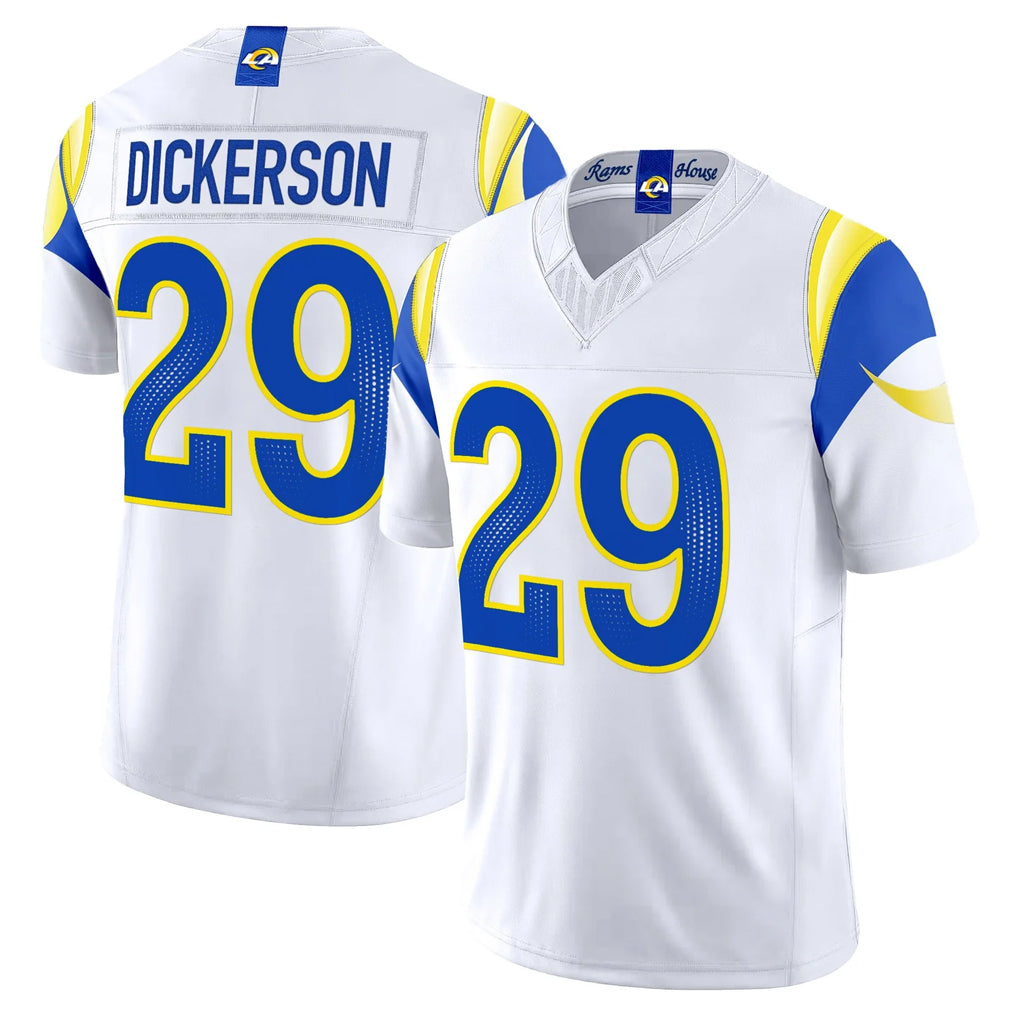 LA.Rams #29 Eric Dickerson Player White Rivalries Vapor Limited Home Game Ldoa Stitched Jerseys
