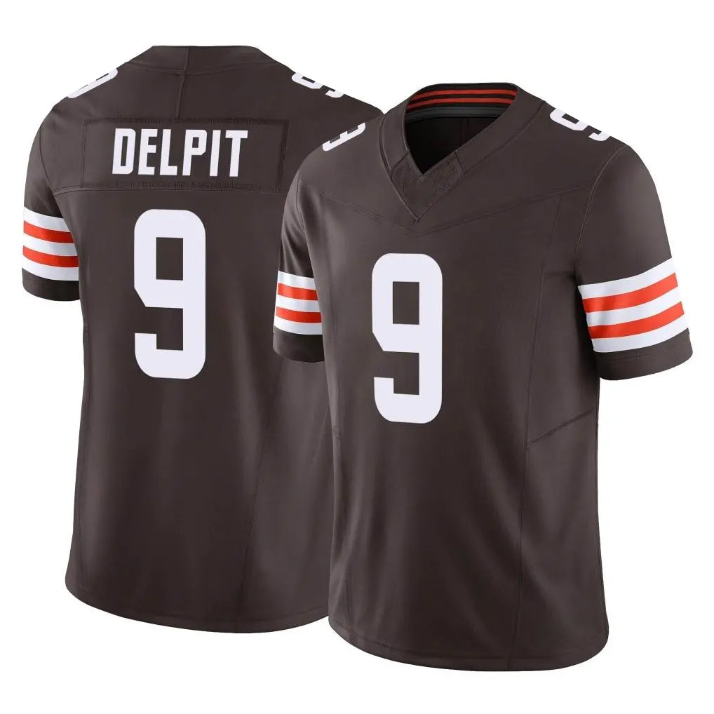 C.Browns #9 Grant Delpit Player Brown Vapor F.U.S.E. Limited Home Game Ldoa Stitched Jerseys