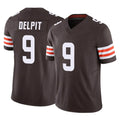 C.Browns #9 Grant Delpit Player Brown Vapor F.U.S.E. Limited Home Game Ldoa Stitched Jerseys
