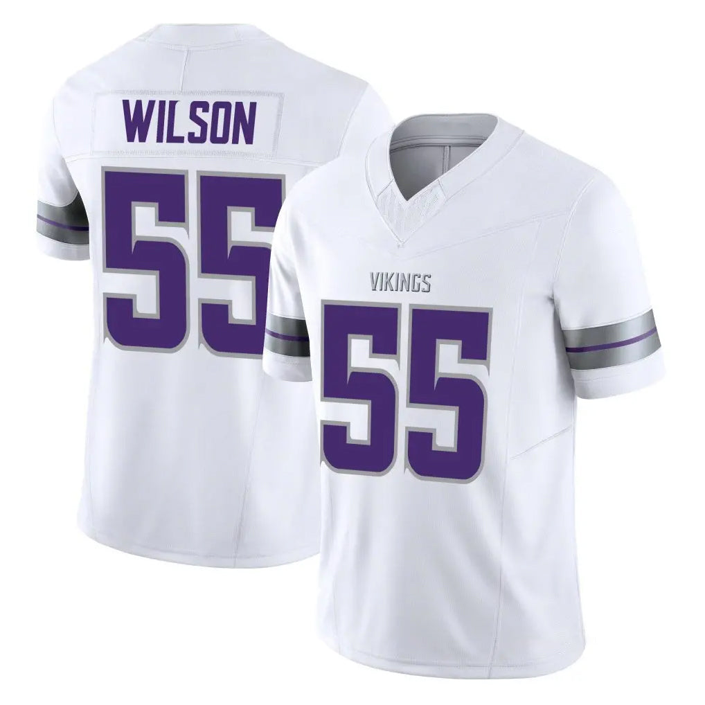 M.Vikings #55 Eric Wilson Player White Limited Alternate Vapor F.U.S.E. Home Game Ldoa Stitched Jerseys
