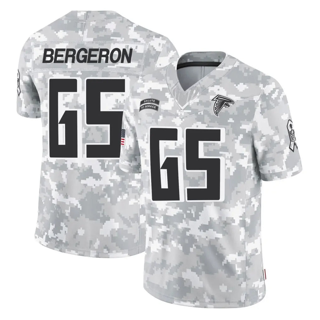 A.Falcons #65 Matthew Bergeron Player Camo Salute to Service Limited Ldoa Stitched Jerseys