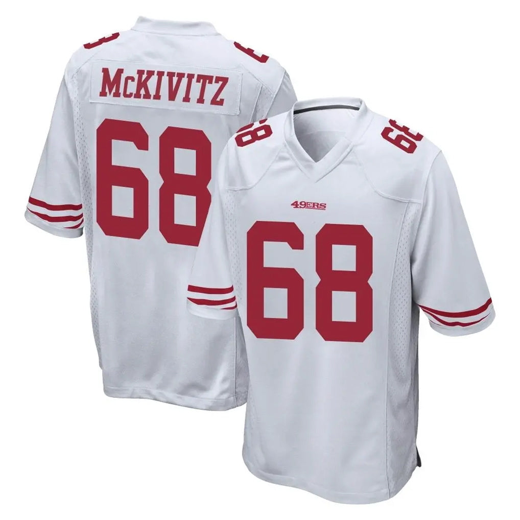 SF.49ers #68 Colton McKivitz Player White Home Game Ddoa Stitched Jerseys