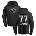 LA.Rams #77 Alaric Jackson Player Black Pullover Hoodie Limited Game Ldoa Stitched Jerseys