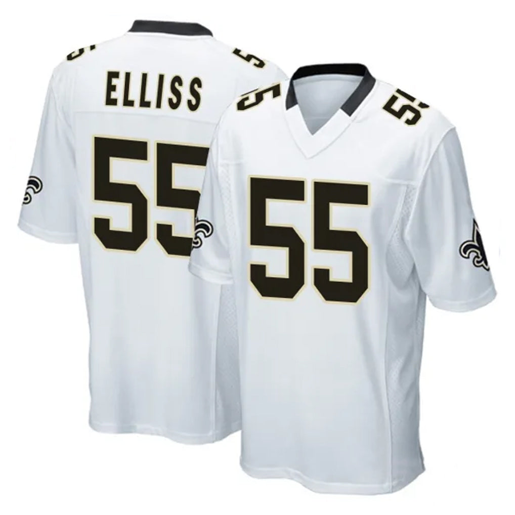 NO.Saints #55 Kaden Elliss Player White Home Game Ldoa Stitched Jerseys