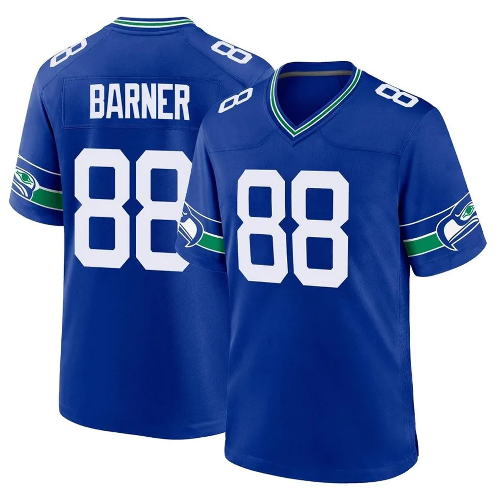 S.Seahawks #88 AJ Barner Player Royal Throwback Home Game Ldoa Stitched Jerseys