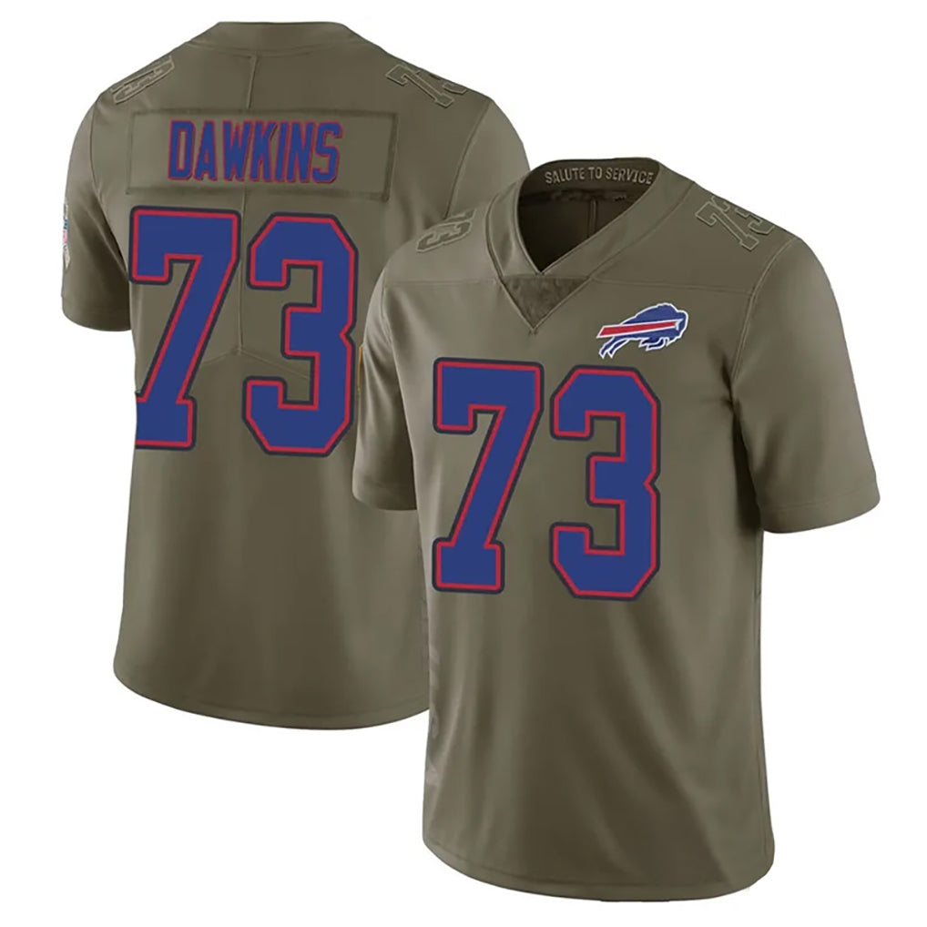 B.Bills #73 Dion Dawkins Player Olive Salute To Service Limited Ldoa Stitched Jerseys