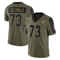 A.Cardinals #73 Isaac Seumalo Player Olive Salute To Service Limited Game Ldoa Stitched Jerseys
