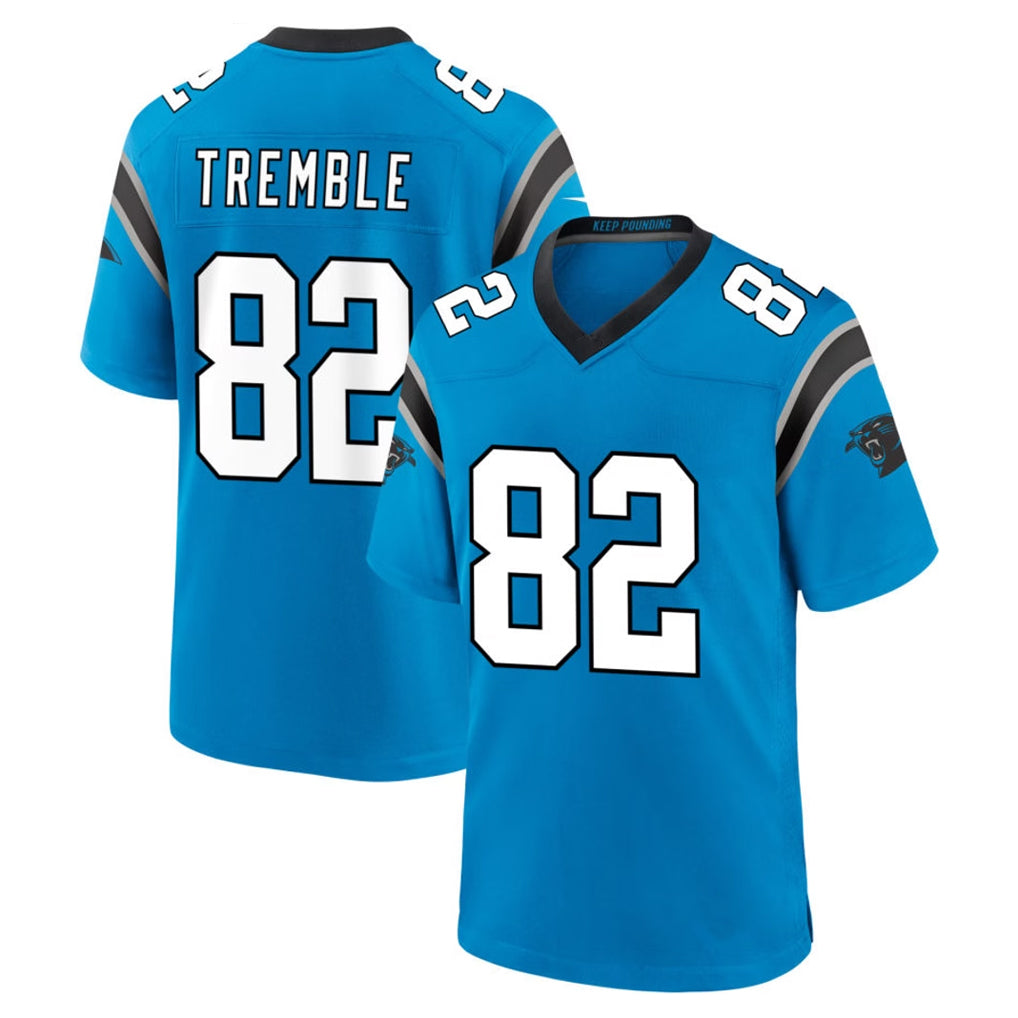 C.Panthers #82 Tommy Tremble Player Blue Home Game Ldoa Stitched Jerseys
