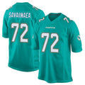 M.Dolphins #72 Jonah Savaiinaea Player Aqua Team Color Home Game Ldoa Stitched Jerseys